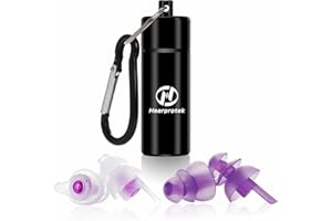 Hearprotek Tapones para los oídos para dormir, 2 pares Protección Auditiva Tapones(32db & 30db) para reducción de ruido, Traviesas laterales, ronquidos, viajes, trabajo