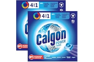 CALGON Zestaw 2 tabletek antywapiennych do czyszczenia pralek - 75 tabletek