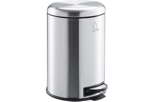 SVITA Poubelle à pédale en acier inoxydable - Plusieurs tailles disponibles - 30 l ou 20 l, 20L