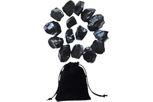 KLLJ Piedras en Bruto Naturales,Piedras de Turmalina Negras,Set Cristal Curativo de Regalo,Purificación de Agua, Cristales Curativos, Mineralización de Agua,Cristales de Filtro de Agua