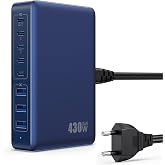 Feob 430W Multiple USB Charger, 8 Ports 100W PD GAN IV Charger Quick Charge QC PPS,USB C Sockets Power Supply Multiple Type C