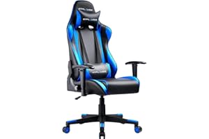 GTPLAYER Silla Gaming Ergonómica Silla Gamer Reclinable con Cojín Lumbar y Reposacabeza Sillas Gaming Regulable en Altura para Juegos de Estudio y Trabajo Azul