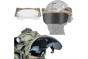 AQ zxdc Casque Tactique Fast, avec Casque de Réduction du Bruit & NVG & Housse de Casque & Visière Faciale & Lunettes & Lampe de Poche & Lumière Clignotante, pour Les Jeux CS De Chasse