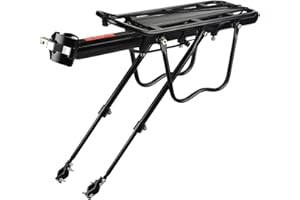 Gepäckträger Mountainbike, Einstellbare Universal Gepäckträger Fahrrad, Aluminiumlegierung Fahrradgepäckträger mit Reflektor,