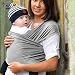 Baby Wrap Carrier,Extra Soft and Lightweight Baby Sling with Premium Materials 100% Lifetime Guarantee by SeccoPro Baby Carrier for Infants with High Quality Fabric,Gray