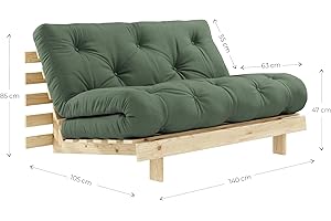 ‎KARUP DESIGN Karup Design Sofabed, Baumwolle, Olivgrün, 85x140x105