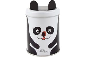 Chocolat Mathez - Truffes au chocolat et Pop Corn - Boîte chocolat à offrir en forme de Panda - Boîte métal décorative à réutiliser - Idée cadeau adultes et enfants