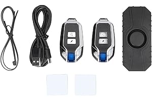BAOFUYA Fahrrad Alarm Motorrad Alarm Anti Diebstahl Fahrrad Alarm Fahrrad Alarm Drahtlos Vibration Bewegungssensor Wasserdicht Motorrad Alarm Fernbedienung Elektro Fahrrad Alarm Schwarz