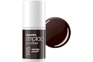 ‎ALESSANDRO alessandro Striplac UV-Nagellack Espresso Yourself - Deckend & Kratzfest bis zu 15 Tage - Leichtes Auftragen - Schonende Abziehtechnologie - Vegan - Braun, 6,5ml