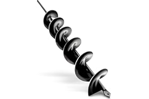 LYFETC Gartenbohrer Erdbohrer für bohrmaschine（8X60cm）,erdbohrer für akkuschrauber,Grabungswerkzeug zum Pflanzen,Schwerlast Blume Pflanzgefäße Schnecke zum Löcher Graben,Solider Schaft Spiralbohrer