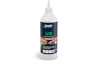 Bostik UR - Colle Vinylique Bois - D2 - Assemblage et Placage Bois Toutes Essences - Prise Ultra Rapide - Intérieur - Résistant à l'Humidité - Blanc, Translucide Après Séchage - 1 Biberon 750 g