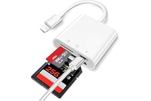 AGEEMY [Apple MFi Certified] SD Card Reader iPhone, Trail Game Viewer USB Camera SD Card Reader for iPhone/iPad, Camera Card Viewer Lightning SD/TF Card Camera Reader Adapter for iPhone 14/13/12/11/X/8