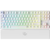 Pusat Rapid Pro TKL Monster Tactile Red Switch 80 M Tıklama Kablolu Mekanik RGB Oyuncu Klavyesi (Beyaz)