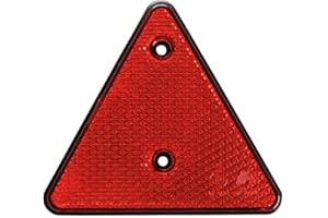 OROK SPOTLIGHT - Catadioptre triangulaire à fixer / Réflecteur triangulaire, cataphote - Coloris : Rouge - Dimensions : 155x135mm - Forme : Triangulaire - 1 pièce - Accessoires universels pour remorque