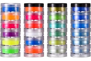 haiaxx 6/24 Couleurs qualité cosmétique Poudre de mica nacré résine époxy Colorant Perle Pigment Poudre nacrée A #