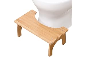 SUNOYA Anti-Rutsch WC-Hocker aus Holz für Erwachsene, tragbar im Badezimmer