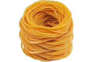FUYOAL 600 PCS Elastic Bands, Yellow Strong Rubber Bands Size 38mm High Elasticity Rubber Bands for Pens Paper Office Home School Supplies