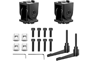 Ledförbindare vinkelförbindare svart för 2020 aluminiumprofil 6 mm spår justerbar led med klämspak vridled för 3D-skrivare aluminiumextruderingsprofil efter (2, 2 cm x 2 cm