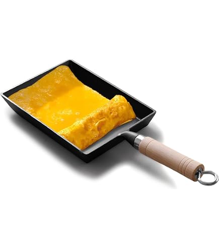 Tamagoyaki-Pfanne Aus Gusseisen 22,9 X 17,8 Cm – Japanische Omelette Pfanne Mit Antihaftbeschichtung