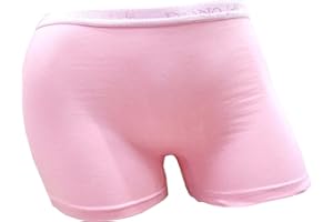ELEGANCE1234 Elegance Girls/Ladies Cotton Lycra Stretchy Boxer Shorts for Schools/Sports & Under School Skirt (S, Pale Pink)