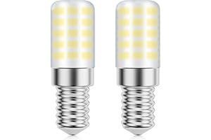 VIIVUU E14 LED kaltweiß kühlschrank Lampe,3 Watt Kühlschranklampe Kaltweiss 280LM 6000K Ersatz Halogenlampen 25W Glühbirne,230V Leuchtmittel für Dunstabzugshaube,Nähmaschine 2er