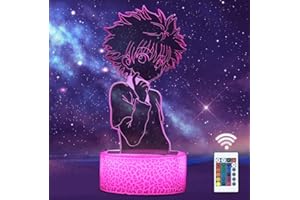 QQAAMZ Lampada 3d Anime Hunter X Hunter Lámpara De Escritorio Para Niños Iluminación Creativa Para El Hogar Lámpara Usb 16 Colores Bar Pareja Fiesta Luces Nocturnas Como Regalos Para Familiares Y Amigos