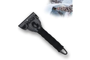 AVIDA ZEN Togli Ghiaccio Parabrezza [ 1 Raschietto Ghiaccio Auto ] Gratta Ghiaccio Auto - Design Innovativo 2 en 1 - Raschiaghiaccio con Impugnatura Morbida, Manico Antiscivolo