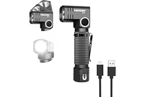 NICRON B74 Torcia LED 700 Lumen, Rotazione a 90 gradi, IP65 Impermeabile 5 Modalità di Illuminazione per Trekking Escursionismo