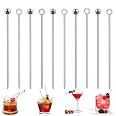 200 PCS 4.7 Inch Cocktail Picks, Silver Pearl Toothpicks, Appetizer Skewers