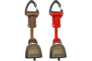 FUGLUS 2 Pezzi Campanelli Anti Orso,Campanelli Orso Forte per Gli Escursionisti, Campana 'Orso Rumorosa, per Escursionismo Campeggio attività All'Aperto(Fibbia triangolare da alpinismo)
