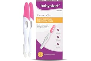 Early Detection Pregnancy Test Kit by Babystart for Easy at Home Accurate Pregnant Test Results in 1 Minute - Simple to Use Self Test for Women, 2 Pack