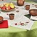 Produktbild Reines Leinen Tischdecke Topper, mit Stickerei/Bio Leinen//grau/Mohn/100% Leinen, Textil, grau, 90x90 cm (35"x35")