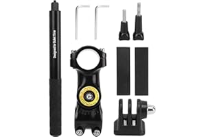 EIMSOAH Motocicleta Bicicleta Selfie Stick, Tercera Persona Perspectiva Selfie Stick Pole, Soporte para Cámara Telescópica Varilla para Insta360 X3 X2 X One RS R