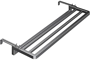 YCBTREE Heizkörper Wäschetrockner, Wäscheständer für Wandmontage, Heizung, Kohlenstoffstahl für Balkon, Fensterbank (60 x 25cm)