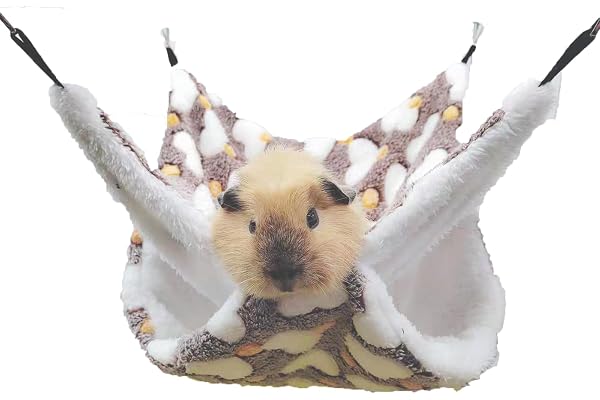 Oncpcare Hamac de Cage pour Petit Animal Domestique comme Le Phalanger Volant, Le Cochon d'Inde, Le Perroquet, Le Furet, l’écureuil, Le Hamster, Le Rat