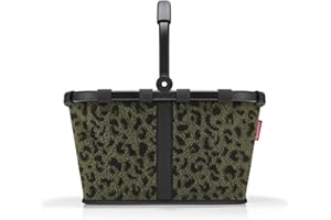 reisenthel carrybag teddy leo olive – Stabiler Einkaufskorb mit viel Stauraum und praktischer Innentasche – Elegantes und wasserabweisendes Design