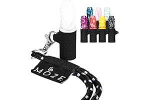 Moze Tip Wavy Line Weiß - 100% Hygiene beim Rauchen - Zum Aufstecken auf ein Shisha Mundstück - edles Epoxidharz - mit Halsband (Frosted)