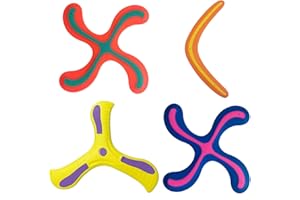 Kiuiom 4 Pieces Returning Boomerang, Return Boomerang Sports Toy, Throwing Game for Children, Boomerang, Boomerang Flight Toy for Children Flying, for Outdoor Play, for Beginners and Young Throwers