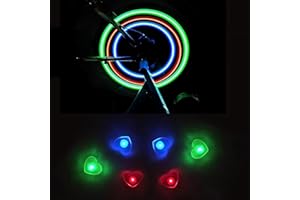 Constefire 6PCS Colorful LED Bike Wheel Light, Waterproof Easy Install Bicycles Wheel Spoke LED Lights, for Bicycle Spoke Decoration Safety and Warning at Night