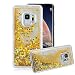 Produktbild Fließend Flüssige Hülle für Samsung Galaxy S9, Aearl Süss Spaß Glitzer Flüssigkeit Schwebend Dynamisch Glänzend Star Treibsand Handyhülle Transparent Hart Plastik Tasche Schutzhülle TPU Weich Bumper Rahmen für Samsung Galaxy S9 - Gold