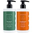 Arata Zero Chemicals Natural Damage Repair Duo For Women & Men With Hydrating Shampoo (300 ML) & Conditioner (300 ML) | Vegan | Non-Toxic, Plant-Based Daily Damage Repair (Shampoo + Conditioner)