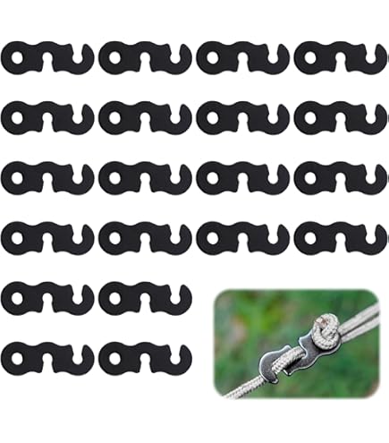 Lot De 8 Tendeur En Aluminium De Qualité Supérieure, Tente Lin Tendeur, Trois Trou Tendeur, Parfaitement Dans Combinaison Avec 550, Couleur Bleu, Ganzoo Paracorde