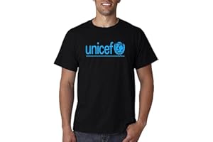 FLAIG New UNICEF WHO Logo Men White T-Shirt Size S to 3XL Black