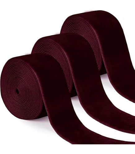 UCLEVER Nastro di velluto, 20mm x 10m nastro di velluto a faccia singola in seta vintage morbido nastro per bouquet di fiori di nozze decorazione natalizia (Rosso