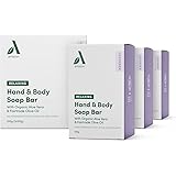 Amazon Aware Hand- und Körperseife mit Bio-Aloe Vera und Fairtrade-Olivenöl aus entspannender Lavendel, 3 Stück x 100 g