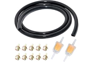 CGEAMDY Benzinschlauch Kit 2Mete, Kraftstoffleitung mit Benzinfilter und Schlauchschellen für Auto, 2 Stück Benzinfilter, Kraftstoffschlauch Ölschlauch mit Benzinfilter