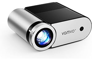 Mini Projector, Vamvo Portable Projector Full HD 1080P Supported, Movie Projector for Home Theatre, Compatible with iOS/Android Smartphone, Laptop, TV Stick, PS4, HDMI/USB Interfaces
