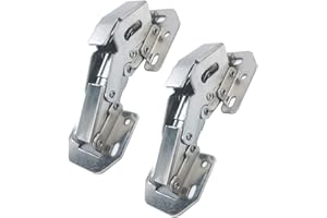 Qrity 2 Piezas 90° Bisagras de Cierre Suave para Puertas de Armarios de Cocina, Hidráulicas con Tornillos, Adecuado para Espesor de 12 a 22 mm