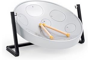 PANYARD Jumbie Jam W1084 Table Top Steel Pan Kit - Beginner Steel Drum-Grey 16-inch
