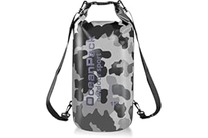 Folgtek Bolsa Impermeable para Rafting 15L, 20L Bolsa Seca Multiusos para Exteriores Fabricada en PVC, Adecuada para Kayak, Navegación, Rafting, Pesca, Natación y Acampada (Gris, 15L)